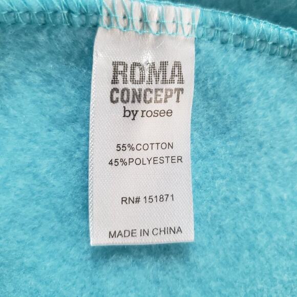 Roma Concepts Women's Draw String Hem Cropped Hoodie 1X - Picture 12 of 12